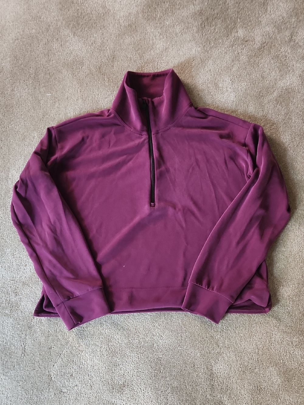 Athleta Plum Half-Zip Pullover Sweatshirt